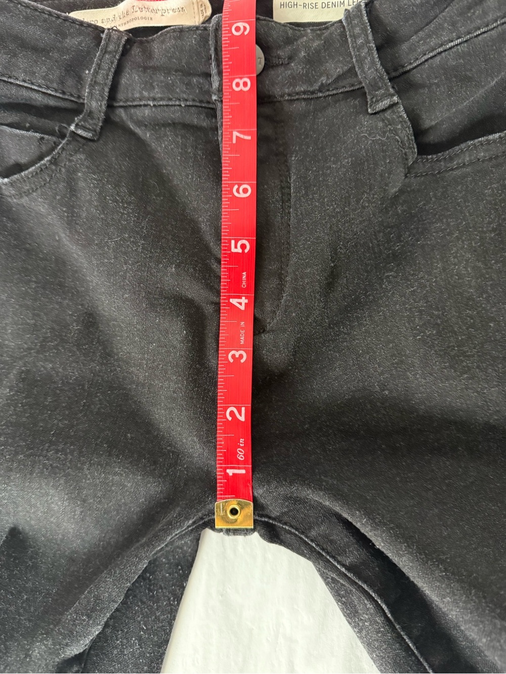 Anthropologie Pilcro High Rise Stretch Ankle Skinny Jeans Black 26 - Picture 6 of 14